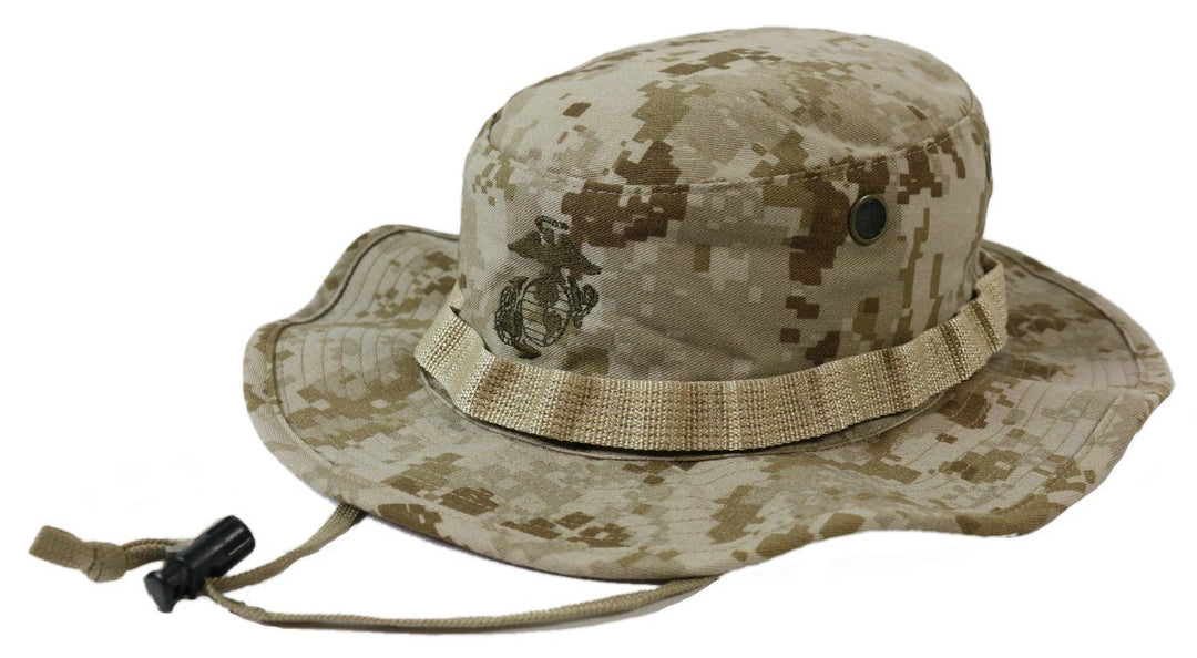 Apparel - Head - Boonies - USGI Marine Corps USMC Field Cover Boonie Hat - Desert MARPAT
