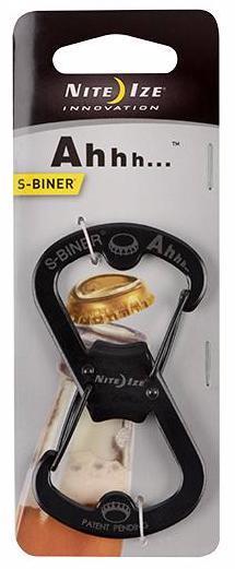 Mousqueton Décapsuleur Nite Ize S-Biner Ahhh – Inox 316, Double Ouverture, 33g