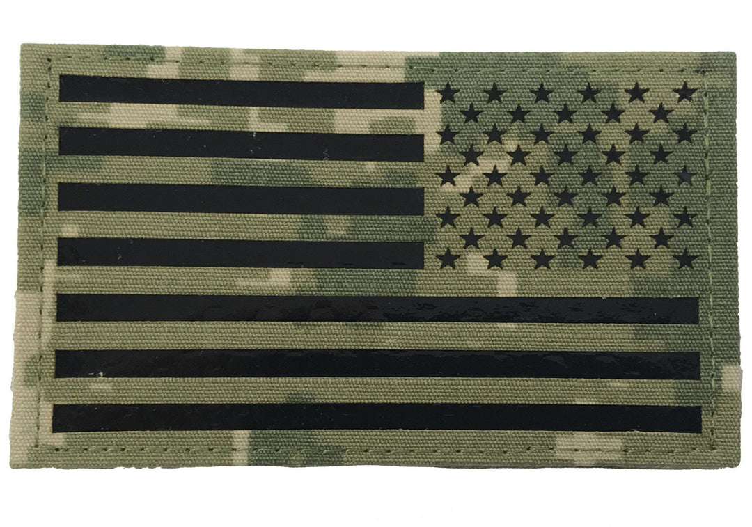 Supplies - Identification - Uniform Patches - USGI US Navy Reverse American Flag Laser Cut IR Patch - NWU Type III