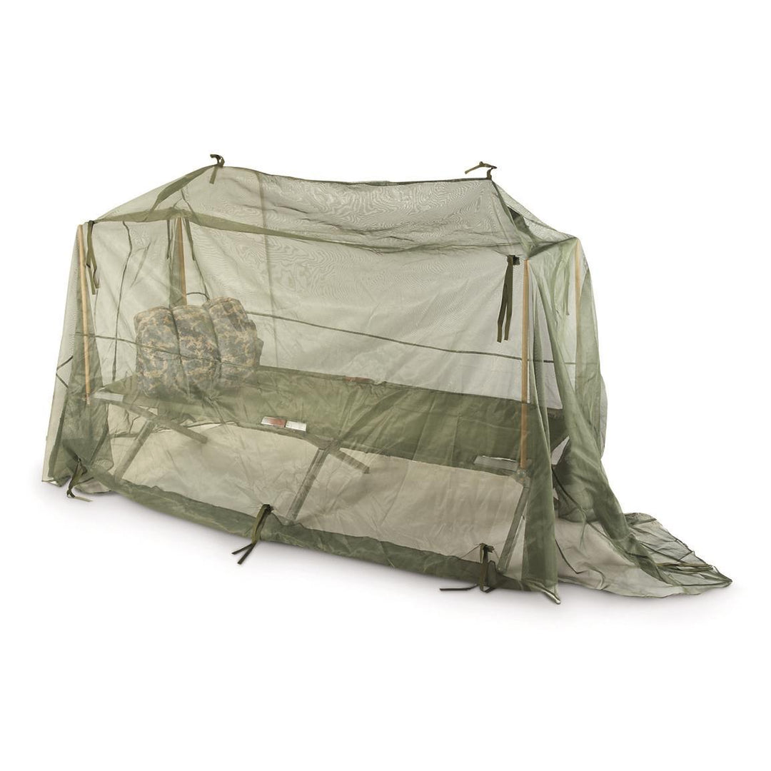 Supplies - Outdoor - Shelter - USGI Insect Bar Mosquito Net, Field Type - 17'x6'