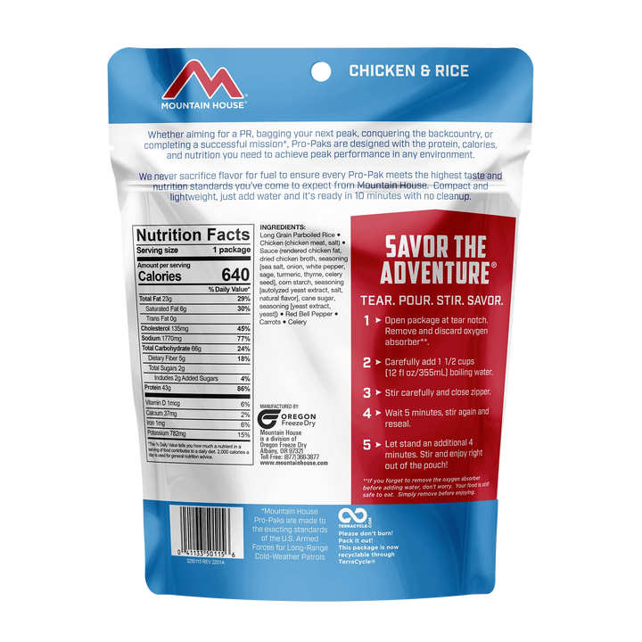 Mountain House Chicken & Rice Pro-Pak Pouch