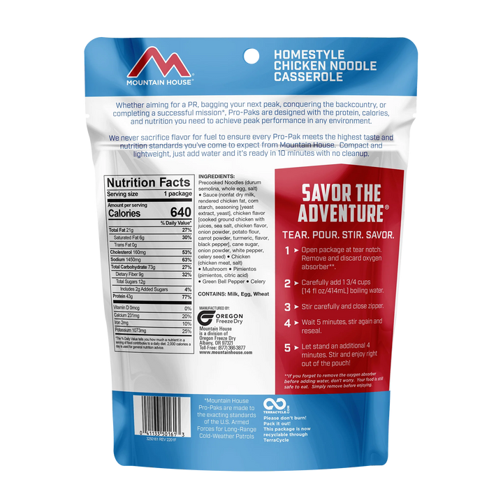 Mountain House Homestyle Chicken Noodle Casserole Pro-Pak Pouch