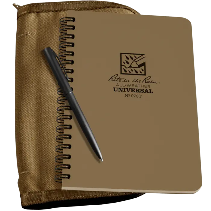 Rite in the Rain 973T-KIT Side Spiral 4.625 x 7" Notebook Kit - Tan