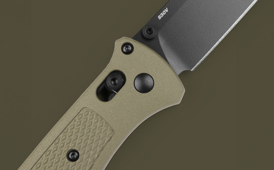 Benchmade 537BK-06 Bailout Tanto Folding Knife - Ranger Green