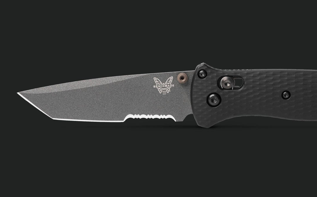 Benchmade 537SGY-03 Bailout Tanto Folding Knife - Black Aluminum