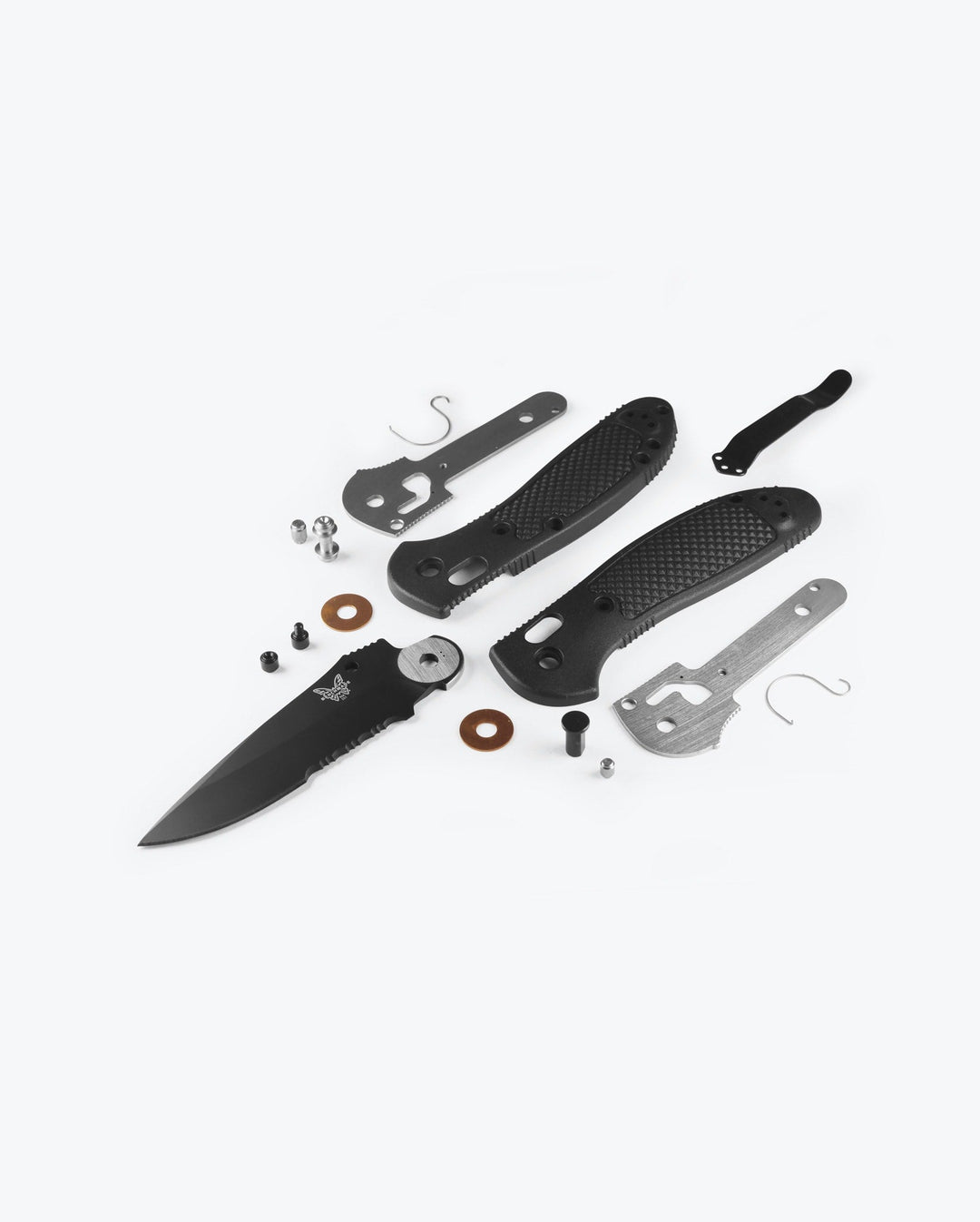Benchmade 551SBK-S30V Griptilian Drop-Point Folding Knife - Black Grivory