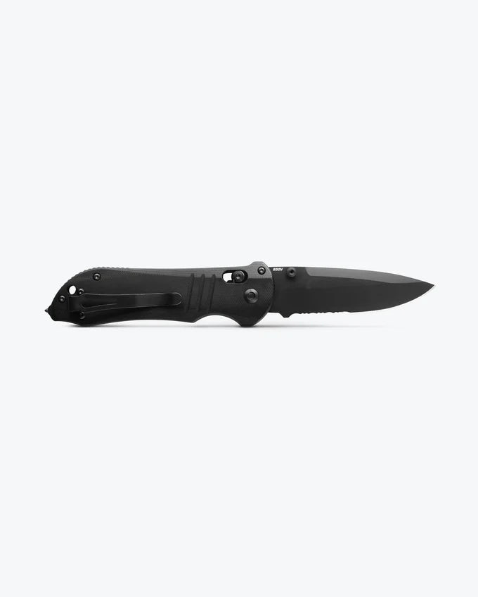 Benchmade 917SBK Tactical Triage Serrated Folding Knife - Black G10