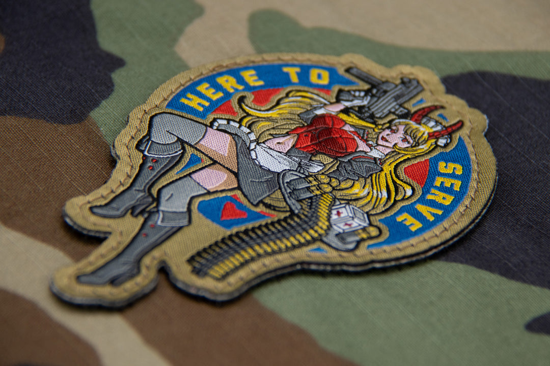 Here To Serve Anime Morale Patch  Morale patch, Patches, Mil spec monkey
