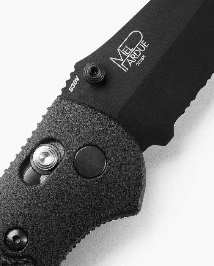 Benchmade 551SBK-S30V Griptilian Drop-Point Folding Knife - Black Grivory