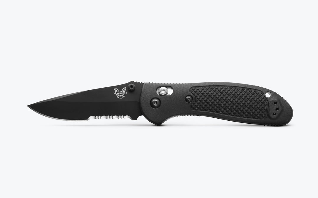 Benchmade 551SBK-S30V Griptilian Drop-Point Folding Knife - Black Grivory