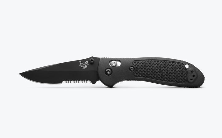 Benchmade 551SBK-S30V Griptilian Drop-Point Folding Knife - Black Grivory