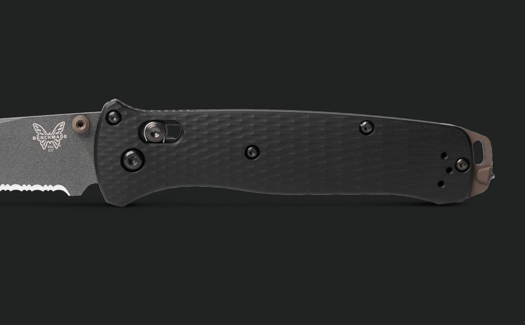Benchmade 537SGY-03 Bailout Tanto Folding Knife - Black Aluminum