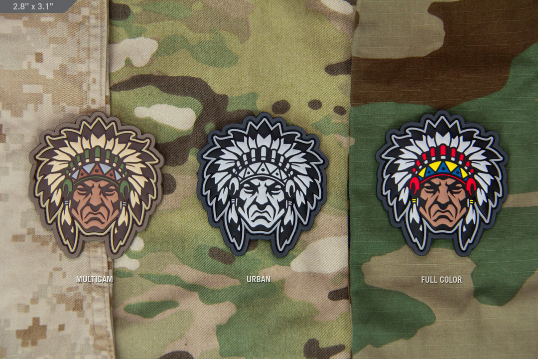 Mil-Spec Monkey Native American Warrior Head 1 Morale Patch (CLEARANCE)