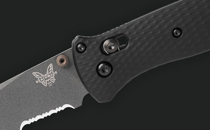Benchmade 537SGY-03 Bailout Tanto Folding Knife - Black Aluminum