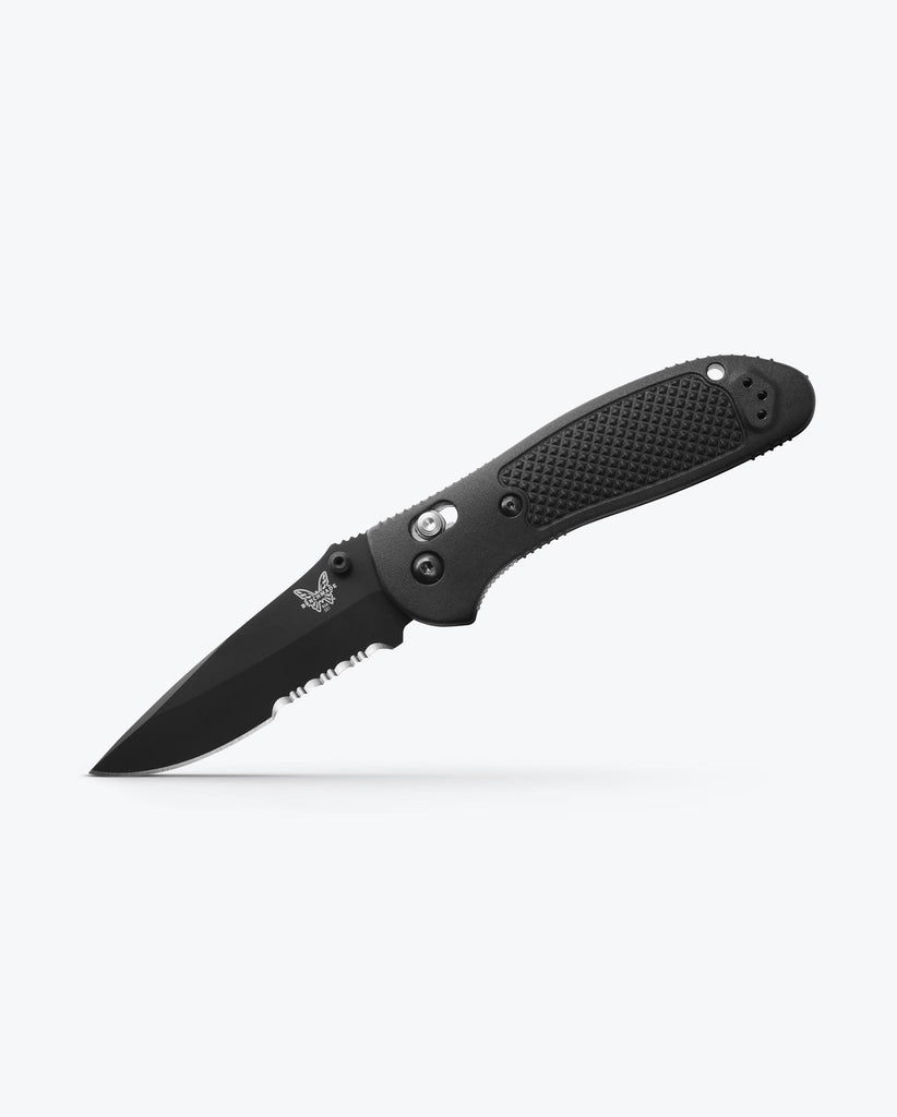 Benchmade 551SBK-S30V Griptilian Drop-Point Folding Knife - Black Grivory