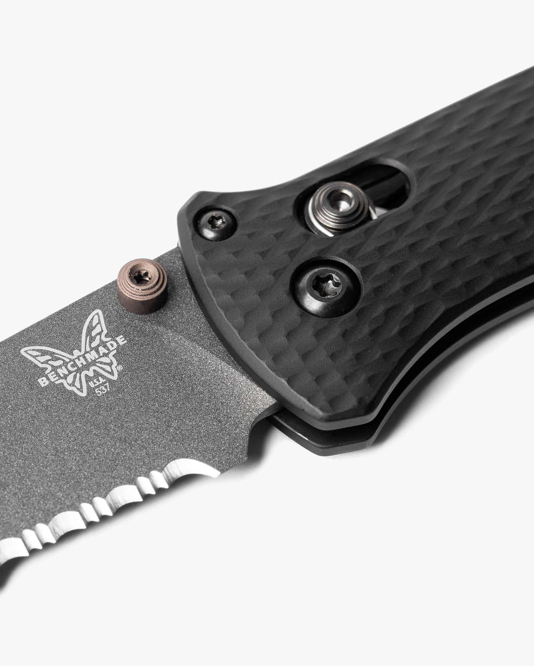 Benchmade 537SGY-03 Bailout Tanto Folding Knife - Black Aluminum