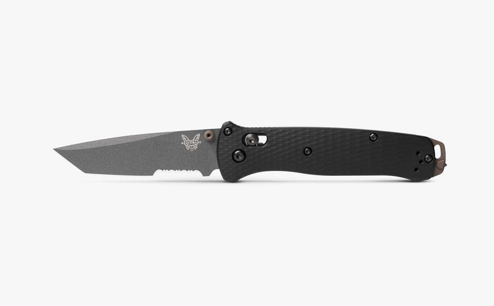 Benchmade 537SGY-03 Bailout Tanto Folding Knife - Black Aluminum