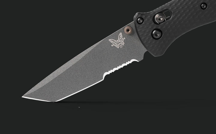 Benchmade 537SGY-03 Bailout Tanto Folding Knife - Black Aluminum