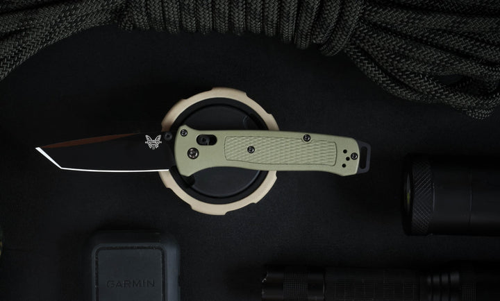 Benchmade 537BK-06 Bailout Tanto Folding Knife - Ranger Green