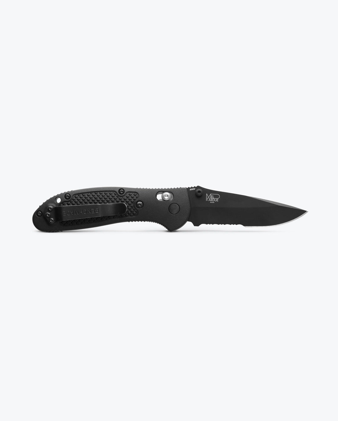 Benchmade 551SBK-S30V Griptilian Drop-Point Folding Knife - Black Grivory