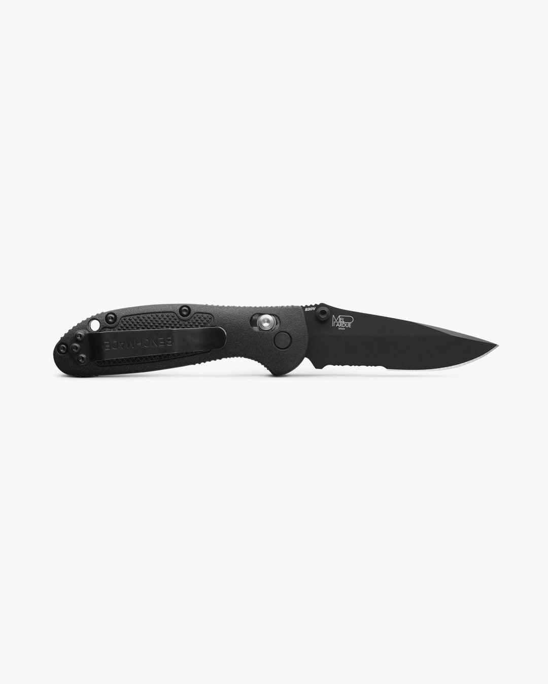 Benchmade 556SBK-S30V Mini Griptilian Drop-Point Folding Knife - Black Grivory