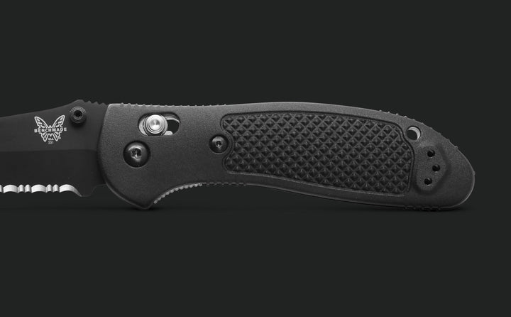 Benchmade 551SBK-S30V Griptilian Drop-Point Folding Knife - Black Grivory