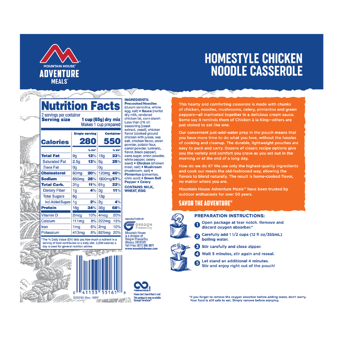 Mountain House Homestyle Chicken Noodle Casserole 2-Serving Pouch