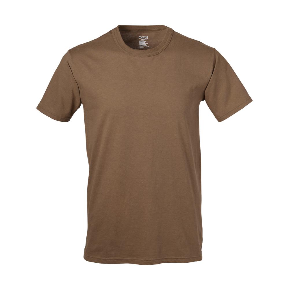 Soffe Military US Navy 100% Cotton T-Shirt Undershirt 3-Pack - Coyote Brown