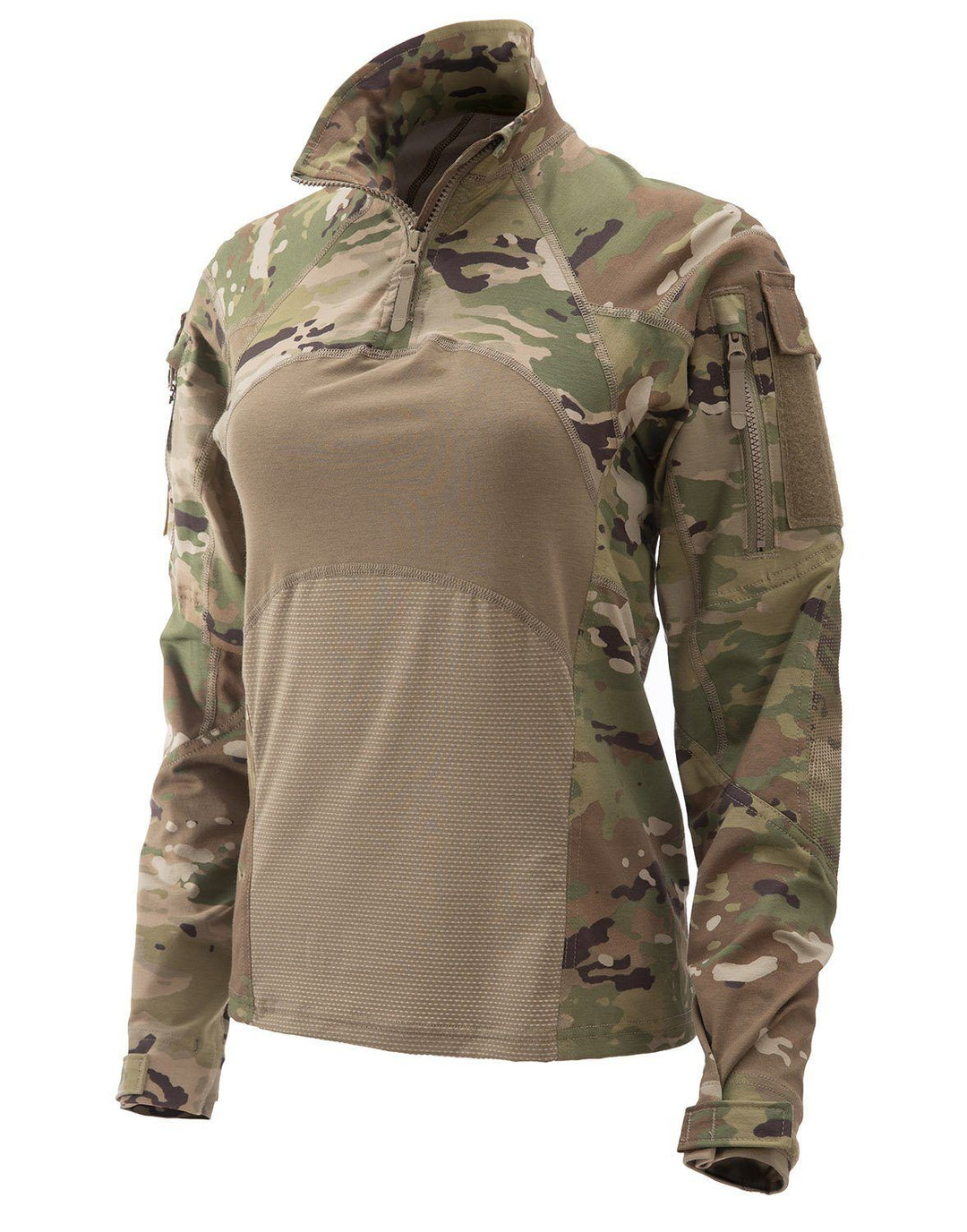 Apparel - Tops - Combat - MASSIF Advanced Quarter Zip FR Women's Fit Combat Shirt - MIL