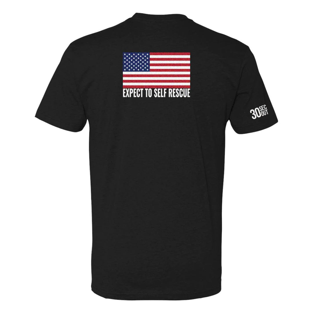 Apparel - Tops - T-Shirts - Thirty Seconds Out Expect To Self Rescue Flag T-Shirt