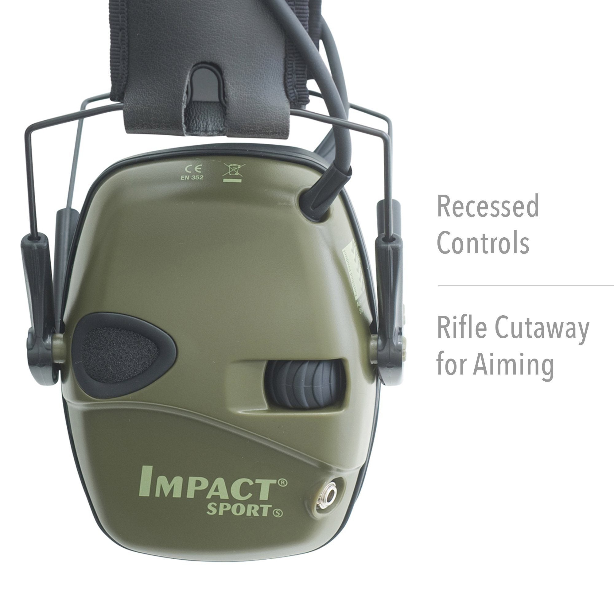 Howard Leight Impact Sport Electronic Earmuffs - Hunter Green