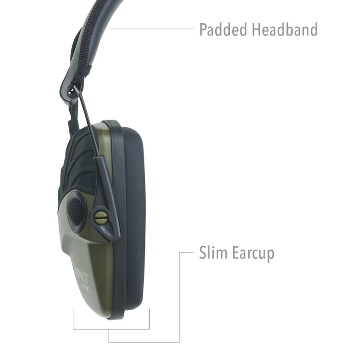 Gear - Protection - Ears - Howard Leight Impact Sport Electronic Earmuffs - Hunter Green