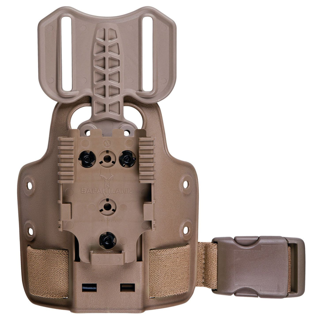 Gear - Weapon - Holsters - Safariland 6004-27 Single Strap Leg Shroud With Drop Flex Adapter (DFA) & QLS 22