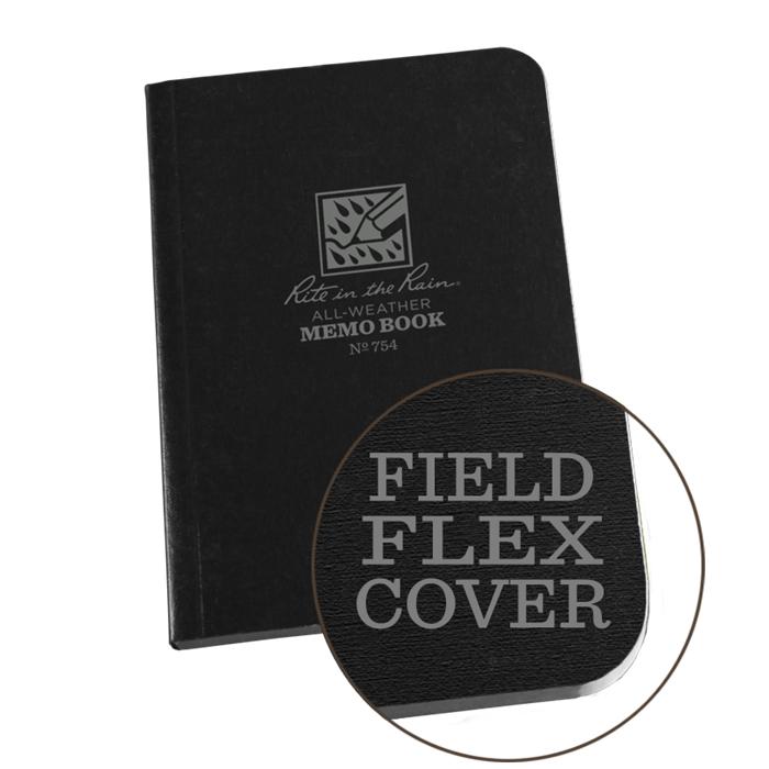 Supplies - EDC - Notebooks - Rite In The Rain 754 Field-Flex Bound 3.5x5" Memo Book - Black