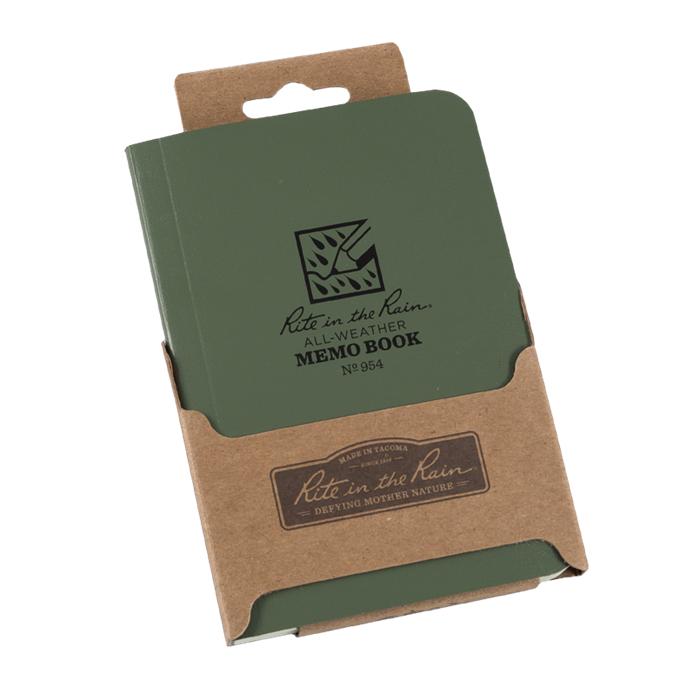 Supplies - EDC - Notebooks - Rite In The Rain 954 Field-Flex 3.5x5" Memo Book - Green