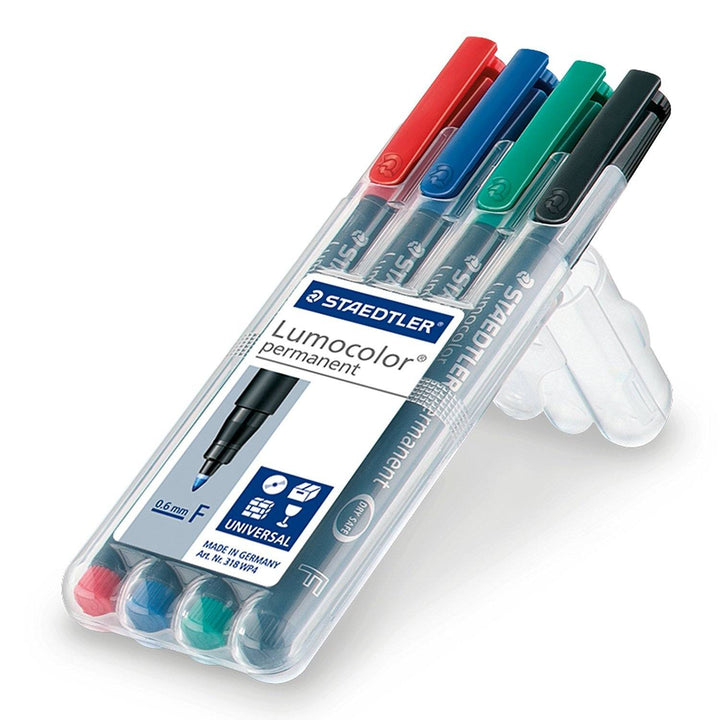 Supplies - EDC - Pens - Staedtler Permanent Fine Point Map Markers, Assorted Colors (4 Count)
