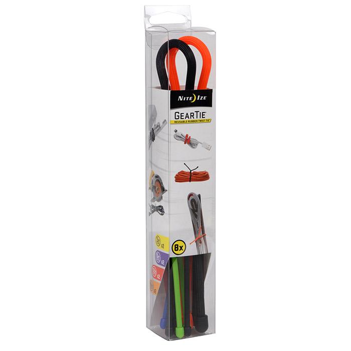 Supplies - EDC - Tools - Nite Ize Gear Tie Reusable Rubber Twist Tie 8-Pack Assortment Box