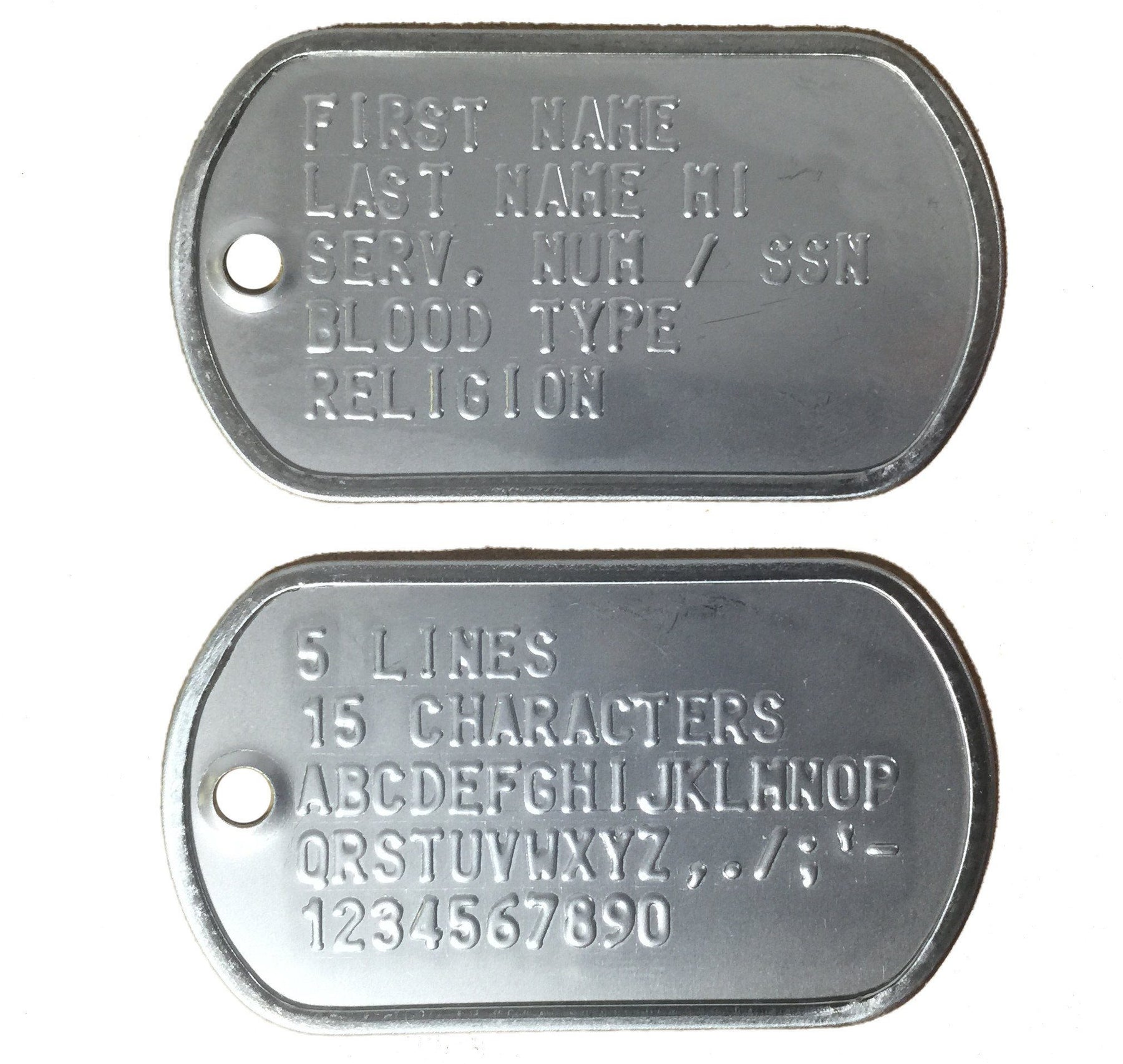 MILITARY DOG TAGS 2-SETS OF 2 PKG(2)