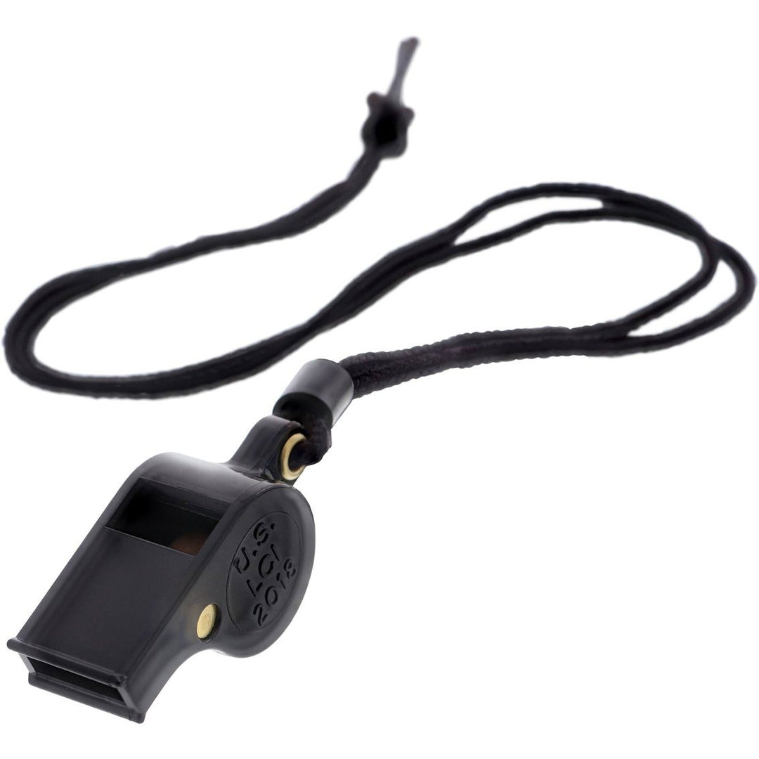 Supplies - EDC - Tools - USGI Plastic Ball Type Whistle With Lanyard