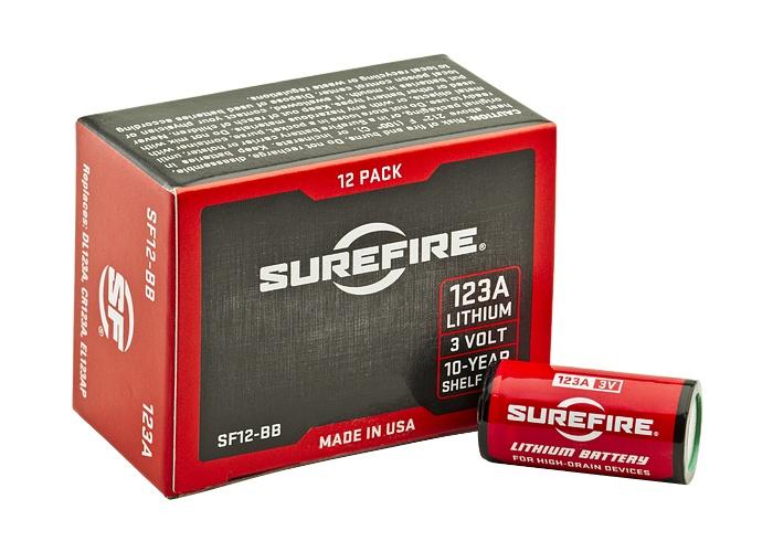 Supplies - Electronics - Batteries - Surefire SF123A Lithium Batteries - BOX OF 12