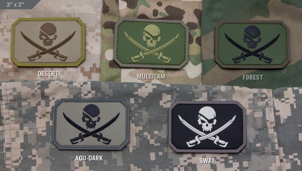 Supplies - Identification - Morale Patches - Mil-Spec Monkey Pirate Skull PVC Patch