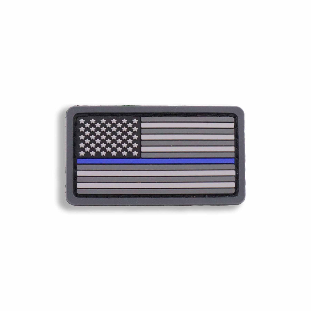 Supplies - Identification - Morale Patches - Mil-Spec Monkey PVC Thin Blue Line Mini US Flag
