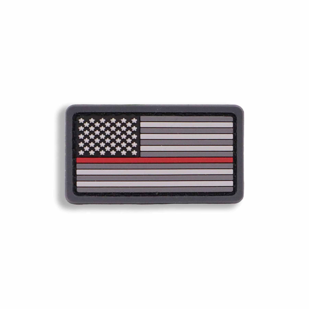 Supplies - Identification - Morale Patches - Mil-Spec Monkey PVC Thin Red Line Mini US Flag