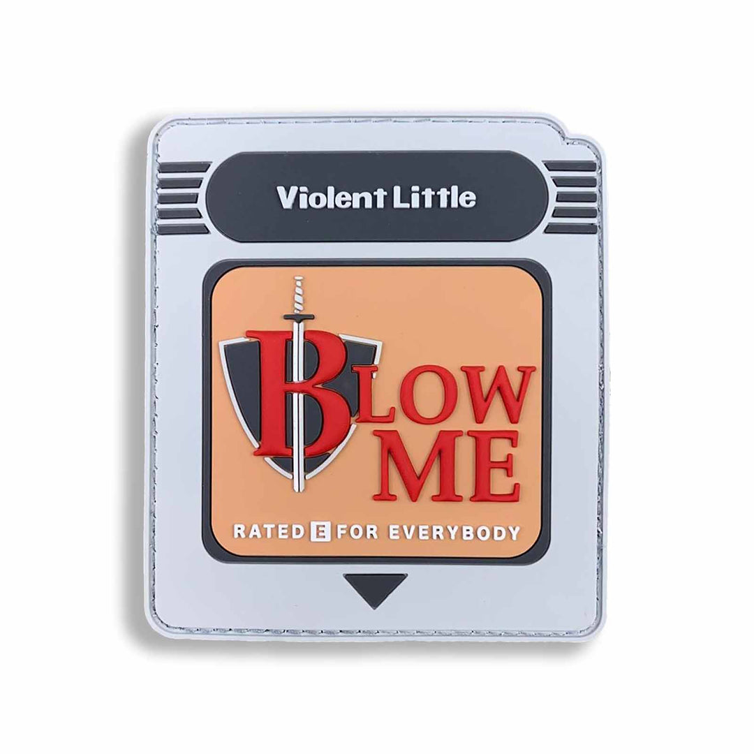 Supplies - Identification - Morale Patches - Violent Little "Blow Me" Nintendo Cartridge Morale Patch