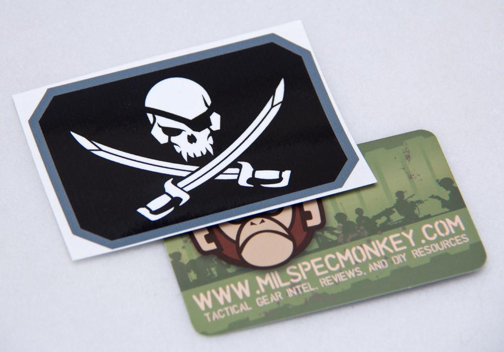 Supplies - Identification - Stickers - Mil-Spec Monkey Pirate Skull Flag Decal Sticker