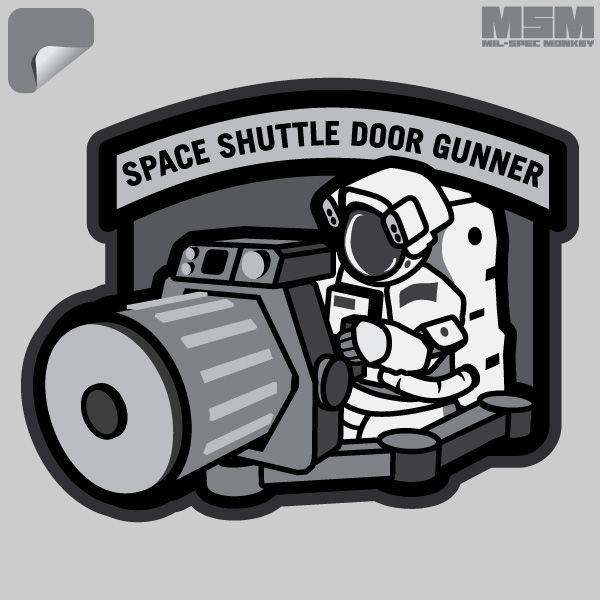Supplies - Identification - Stickers - Mil-Spec Monkey Space Shuttle Doorgunner Decal Sticker