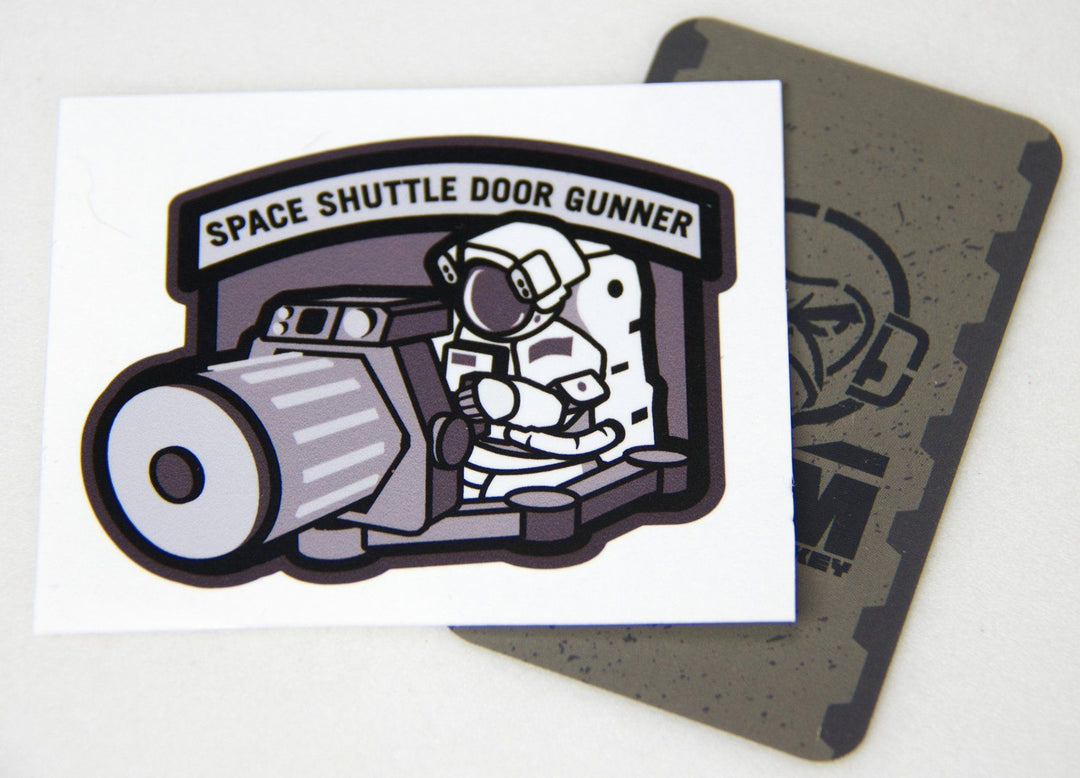 Supplies - Identification - Stickers - Mil-Spec Monkey Space Shuttle Doorgunner Decal Sticker