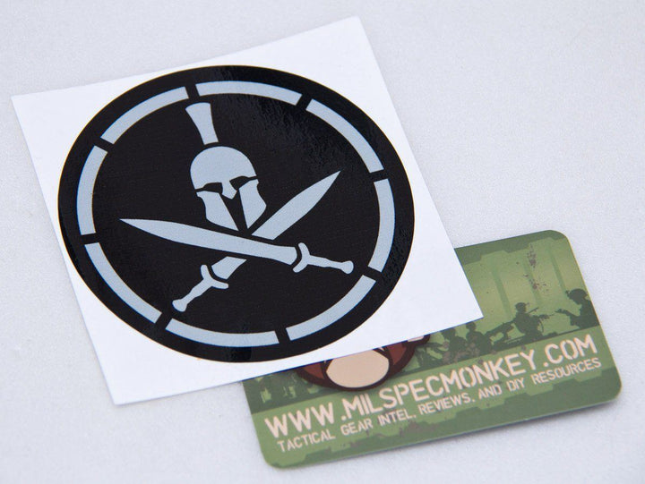 Supplies - Identification - Stickers - Mil-Spec Monkey Spartan Helmet Stencil Decal Sticker