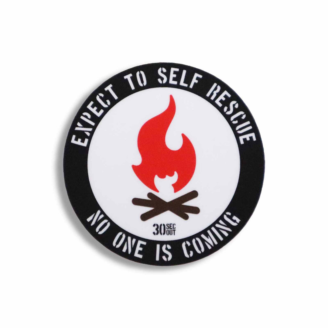 Supplies - Identification - Stickers - Thirty Seconds Out Expect To Self Rescue Sticker