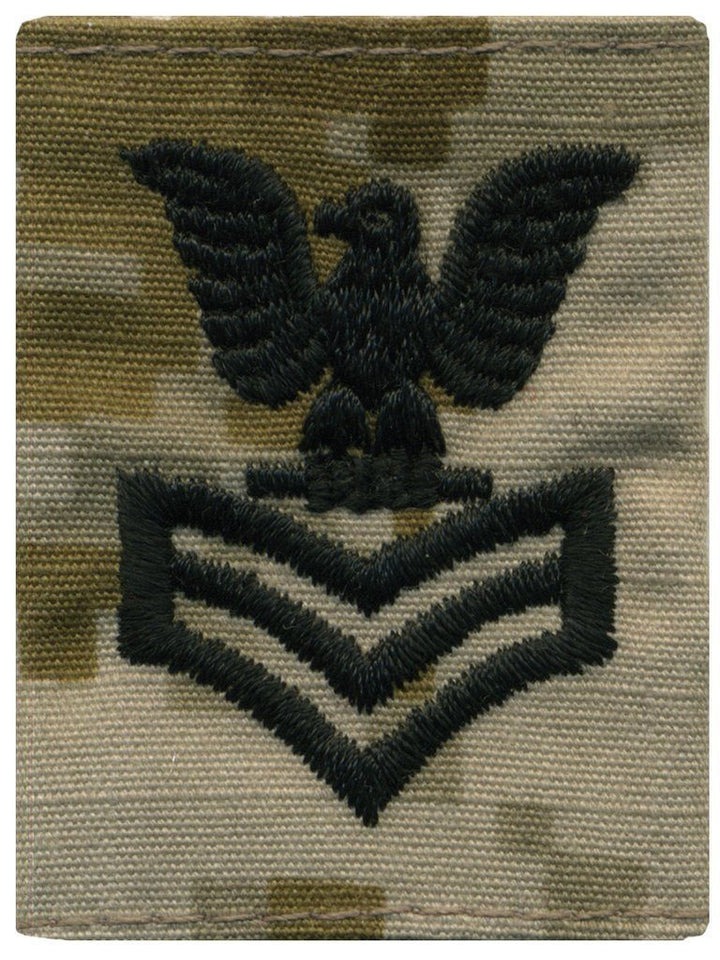 Supplies - Identification - Uniform Patches - USGI US Navy Chest Rank Slide Tabs - Enlisted (NWU Type II / AOR1)